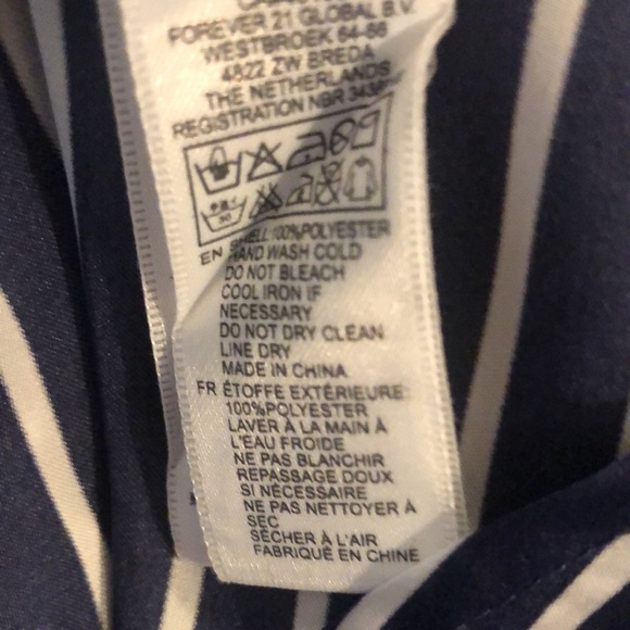 Navy blue and white striped tank - Picture 5 of 5